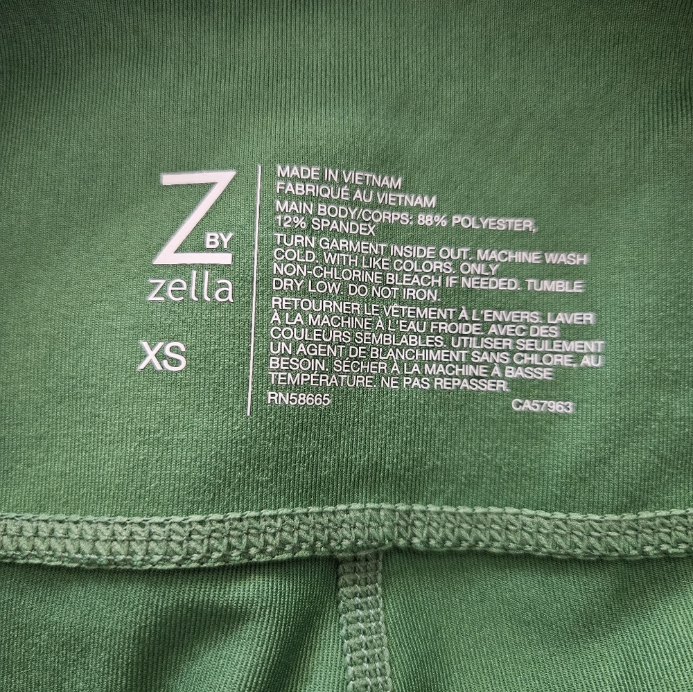 Zella Women's Green Athletic Yoga 3/4 Leggings Size XS - Picture 2 of 5
